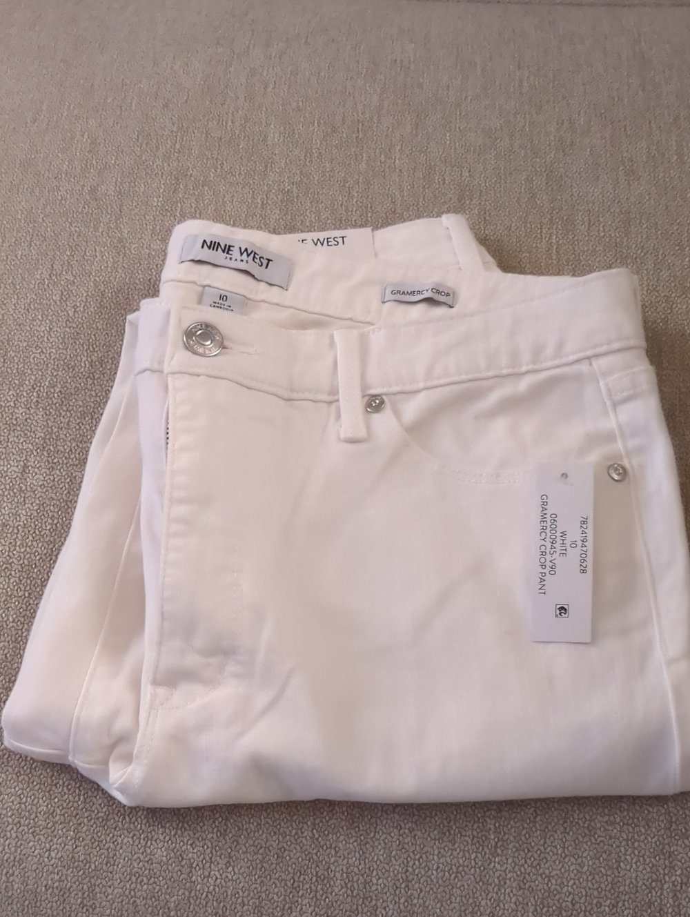 White Nine West Gramercy Crop Jeans NWT